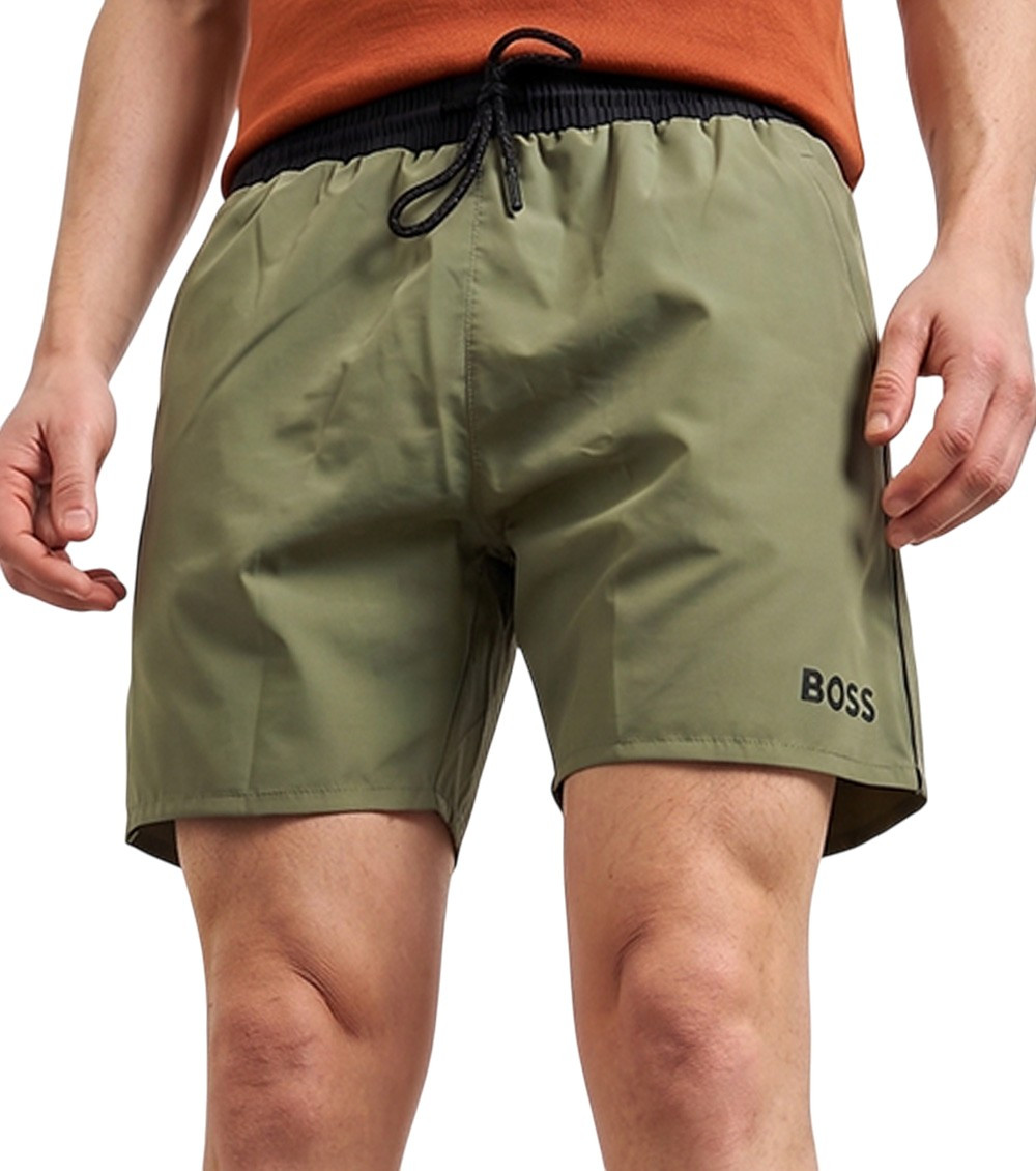 Green Logo Swim Shorts