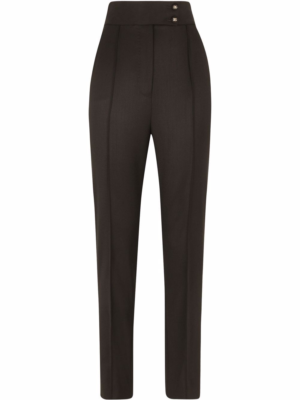 High-waist tailored trousers - Black