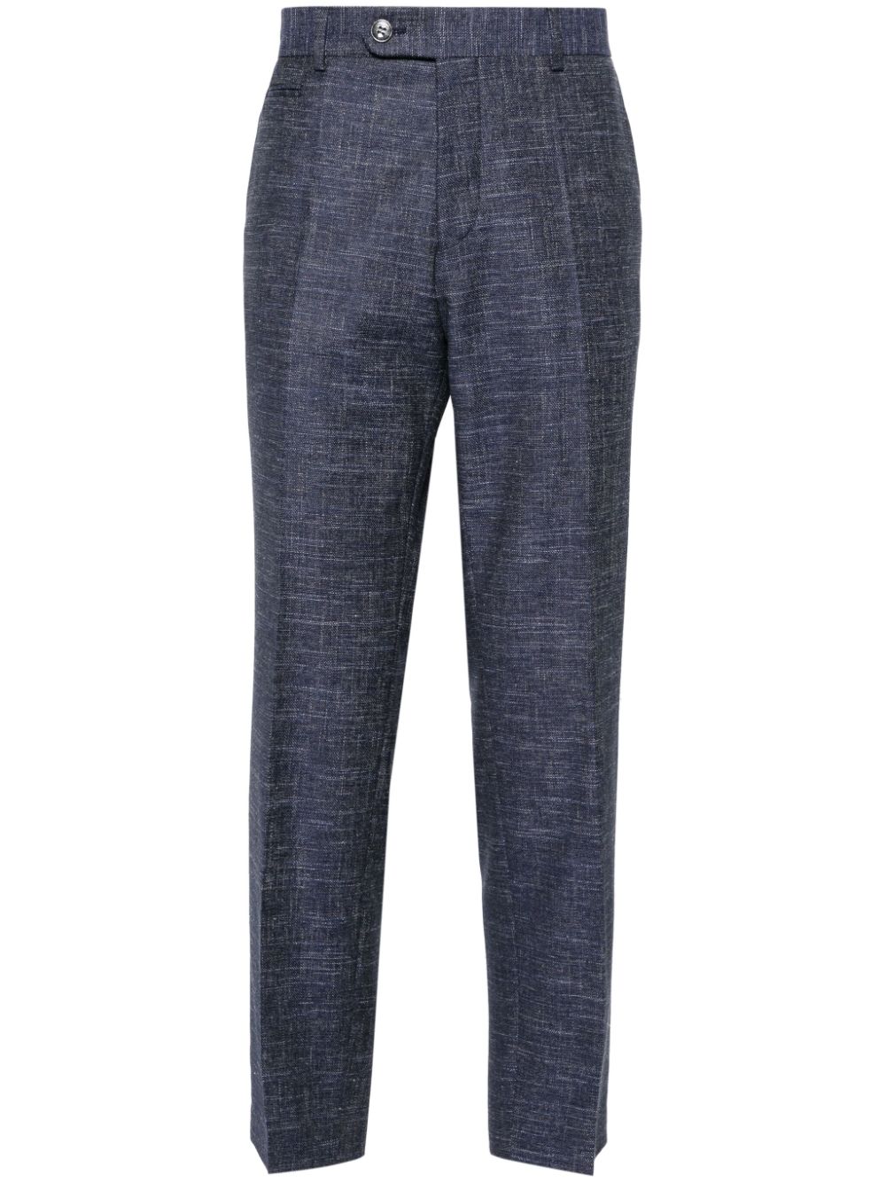 Tweed cropped trousers - Blue