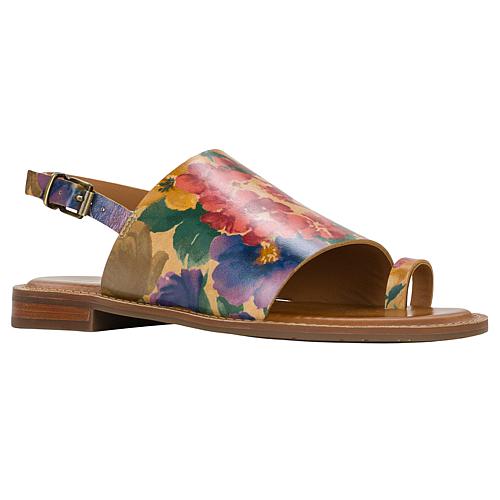 Angelica Leather Slingback Sandal - French Hydrangeas