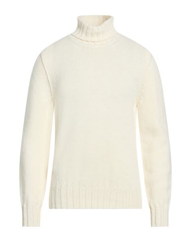 Patrizio Piscaglia Man Turtleneck Ivory Size 38 Baby alpaca wool, Polyamide, Wool