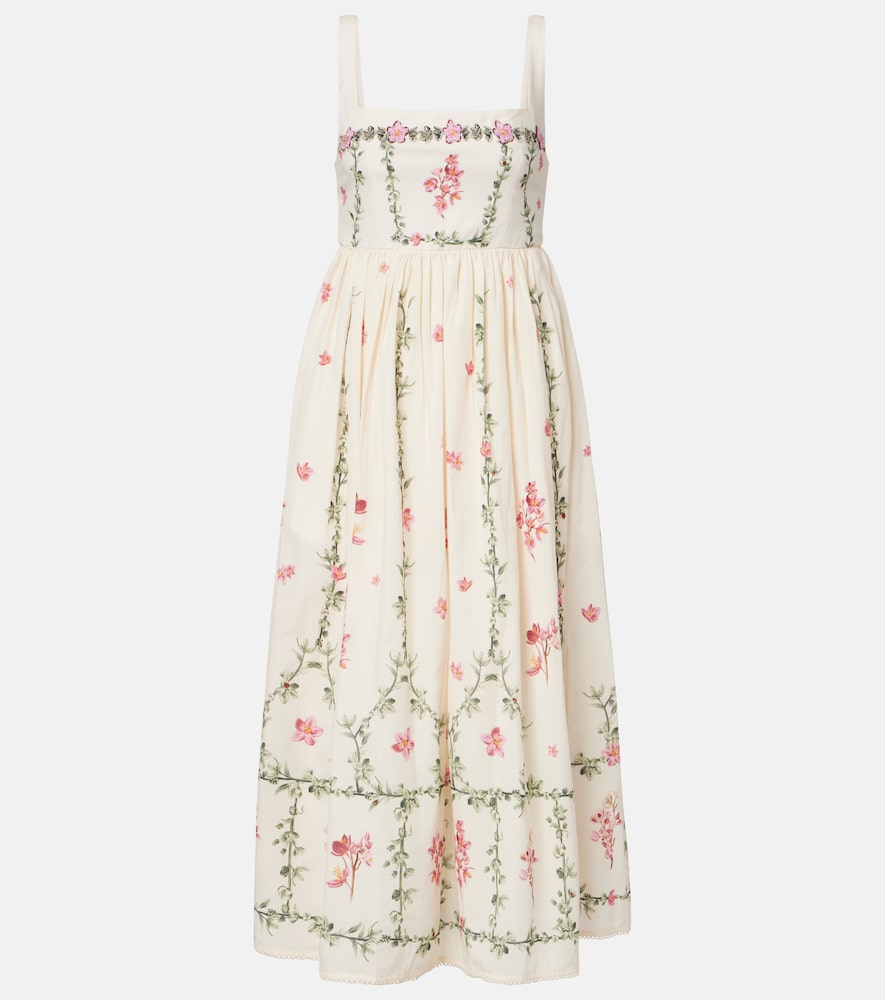 Barbara floral cotton midi dress