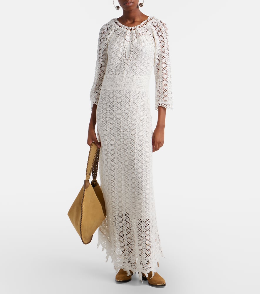 Hayra cotton guipure lace minidress