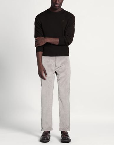 Man Pants Light grey Size 32 Cotton, Elastane