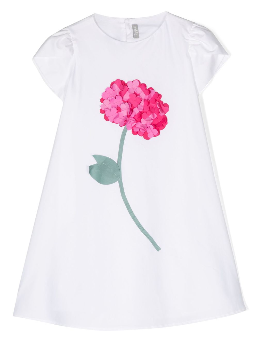 Floral-print cotton dress - White