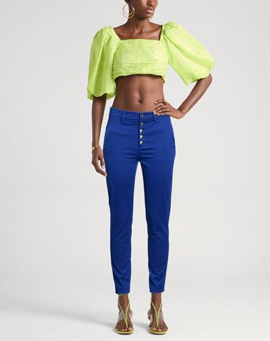Woman Pants Blue Size 27 Modal, Cotton, Elastane