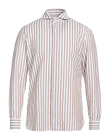 Man Shirt Taupe Size 15 ½ Cotton, Linen