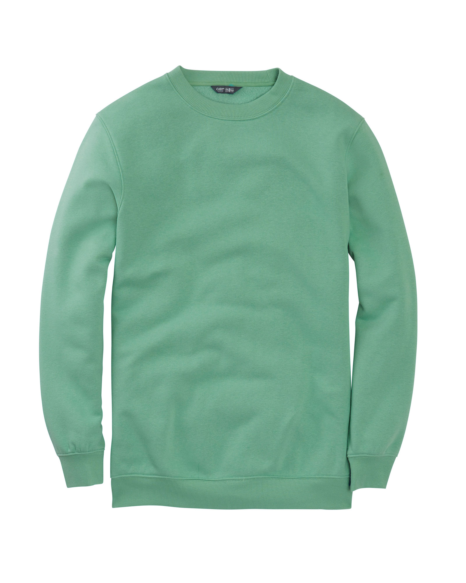 Crew Neck Sweatshirt in Green, Cotton/Polyester