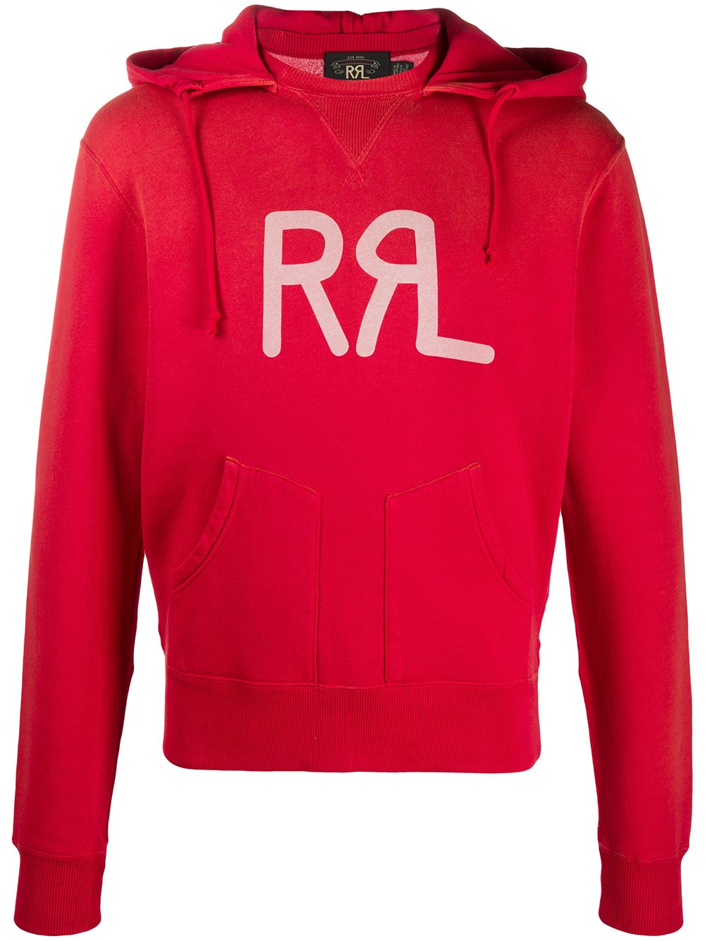 Logo drawstring hoodie - Red