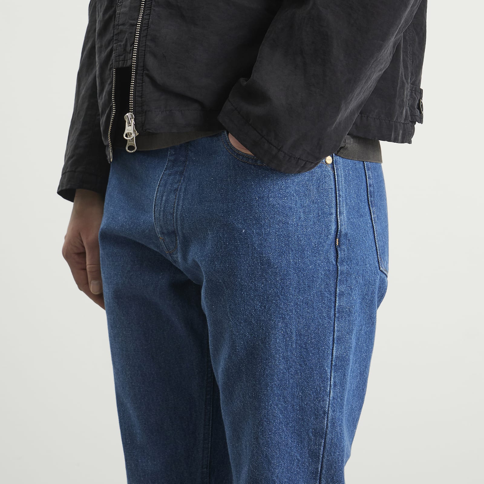 Men's Straight Cut Denim Jeans Medium Denim
