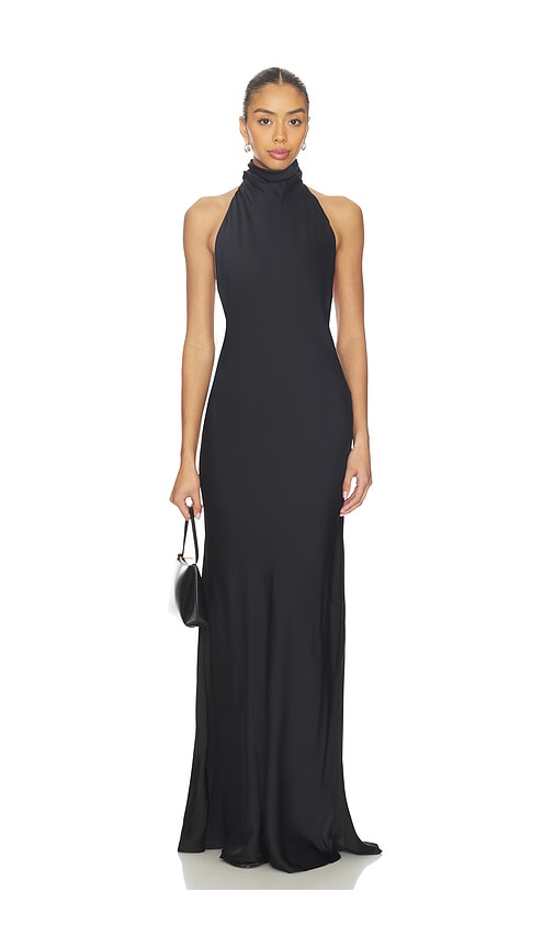 EAVES Reidun Gown in Black. L. Also in XS, XXS, S