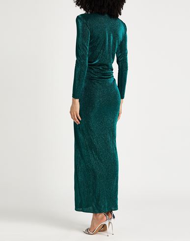 Woman Maxi dress Emerald green Size 2 Polyamide, Metallic fiber