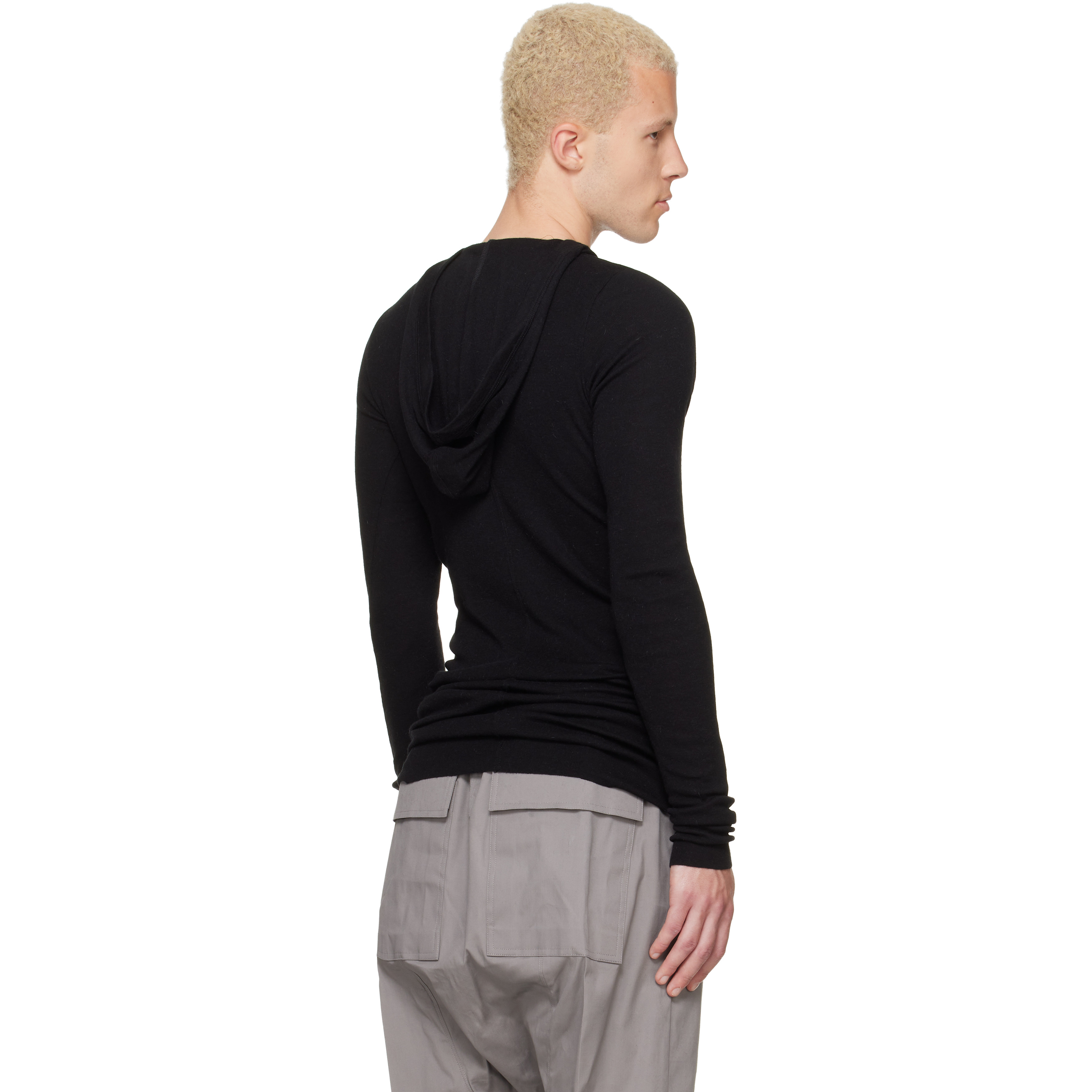 Black Tower Rib LS Hoodie