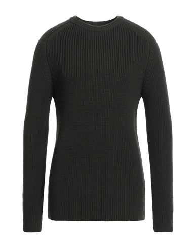 Man Sweater Military green Size 40 Merino Wool