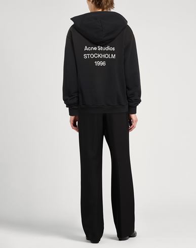 Man Sweatshirt Black Size S Cotton, Polyester