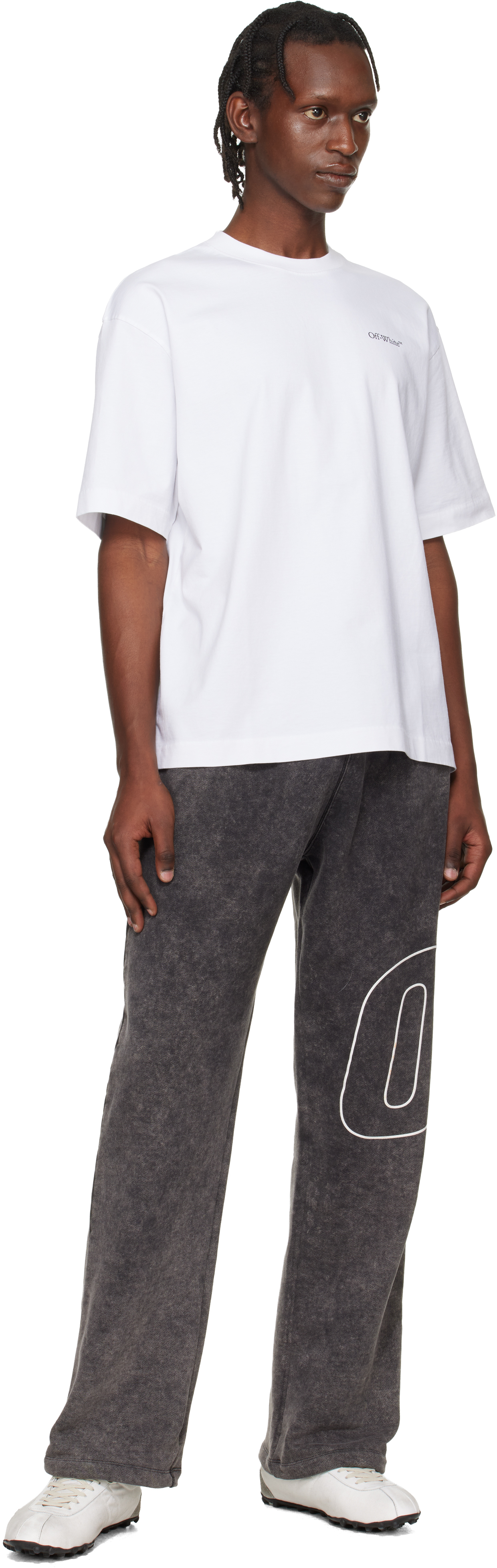White Half Arrow Skate Logo T-shirt