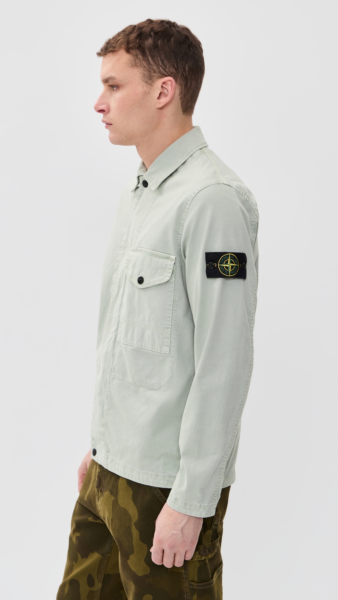 Garment Dyed Overshirt Sage