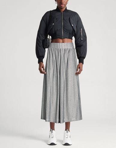 Momoní Woman Maxi skirt Grey Size 6 Polyester, Viscose, Metallic Polyester, Polyamide, Elastane