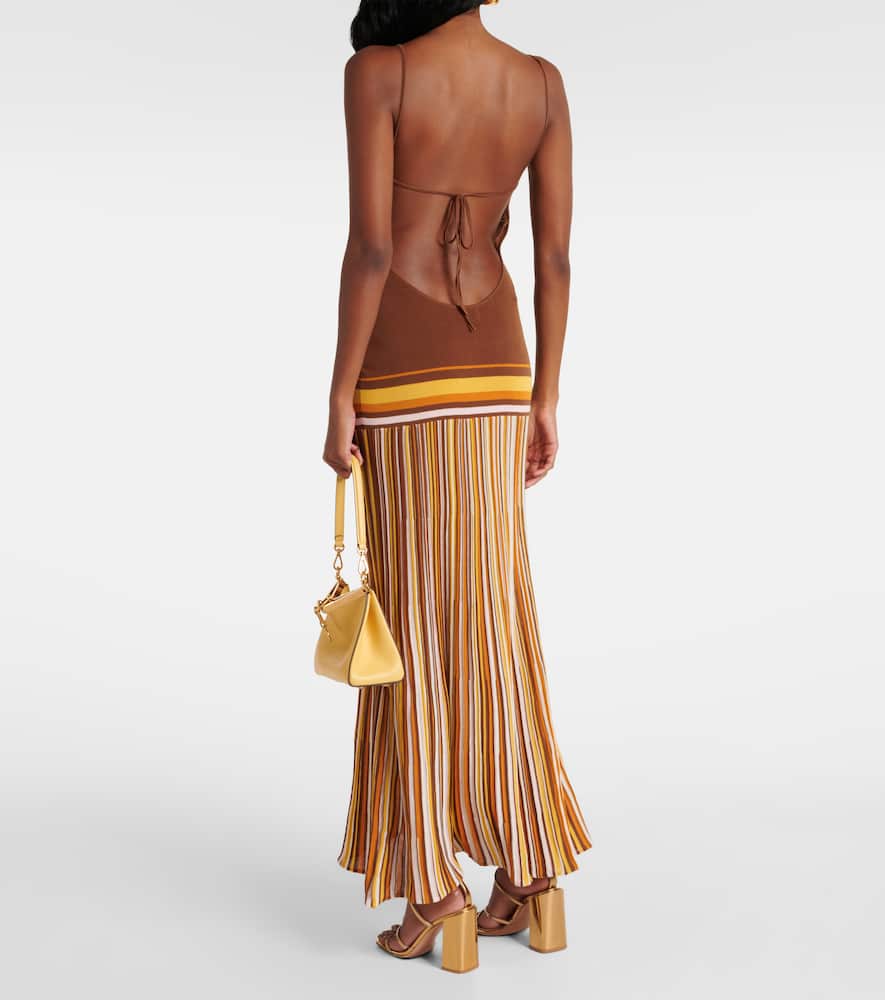 Faithfull Citara striped cotton-blend maxi dress