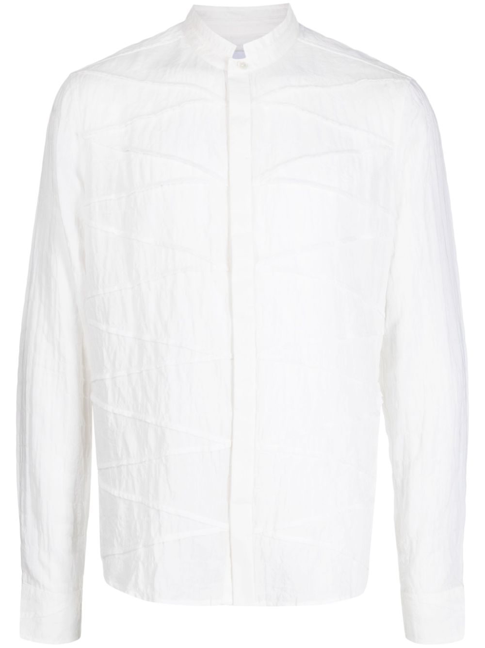 Sun Tzu exposed-seam shirt - White