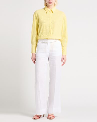 Woman Pants White Size 4 Linen