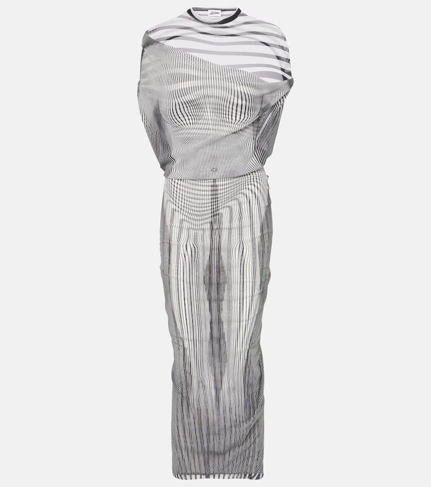The Body Morphing draped tulle maxi dress