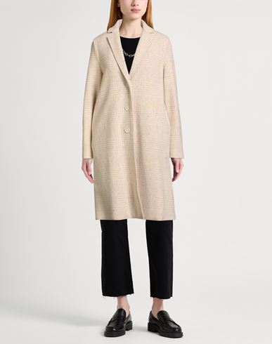 Woman Coat Pastel yellow Size 10 Wool, Silk, Cotton, Viscose