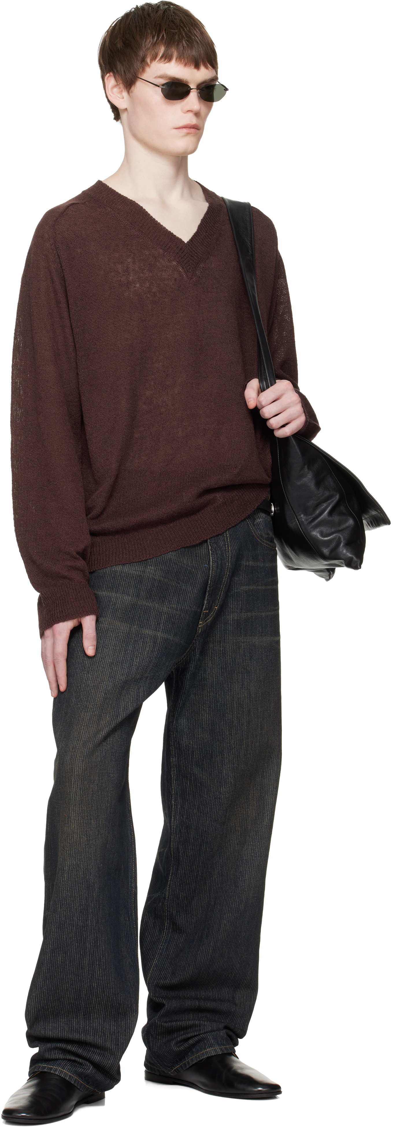 Burgundy Rue V-Neck Sweater