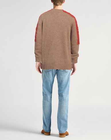 Man Sweater Camel Size 38 Alpaca wool, Virgin Wool, Polyamide