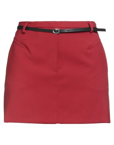 Woman Mini skirt Brick Size 4 Polyester, Elastane
