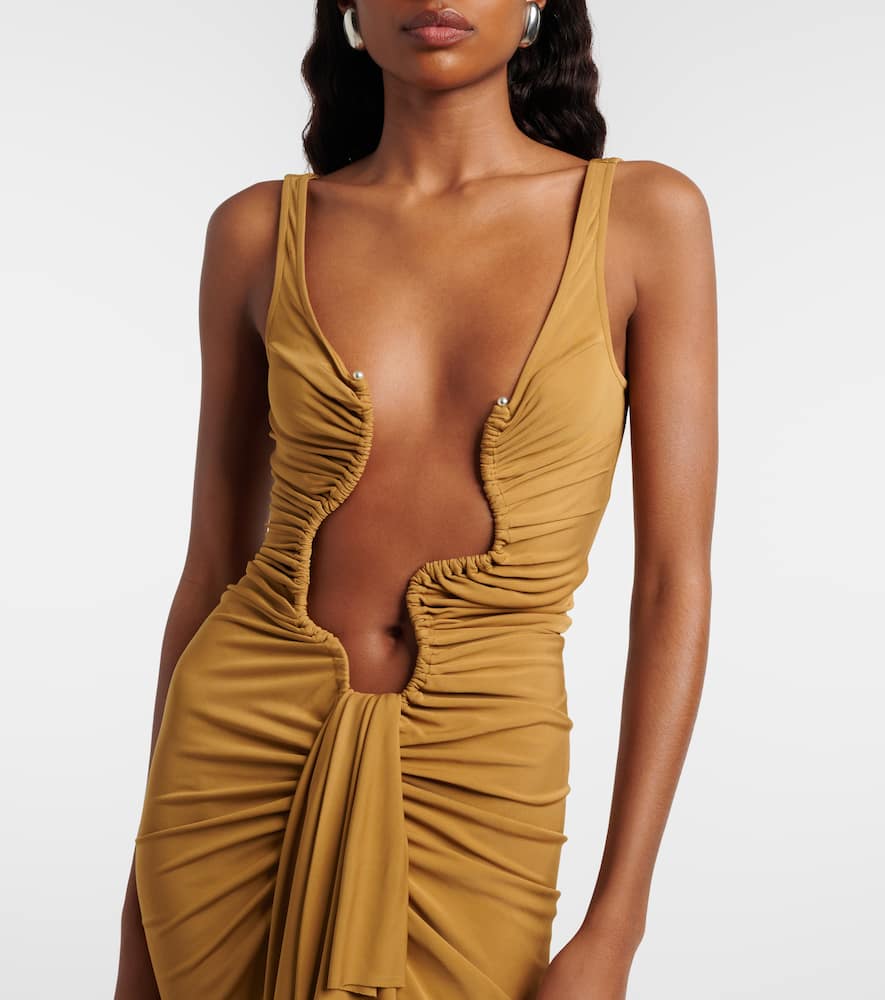 Salacia cutout draped maxi dress