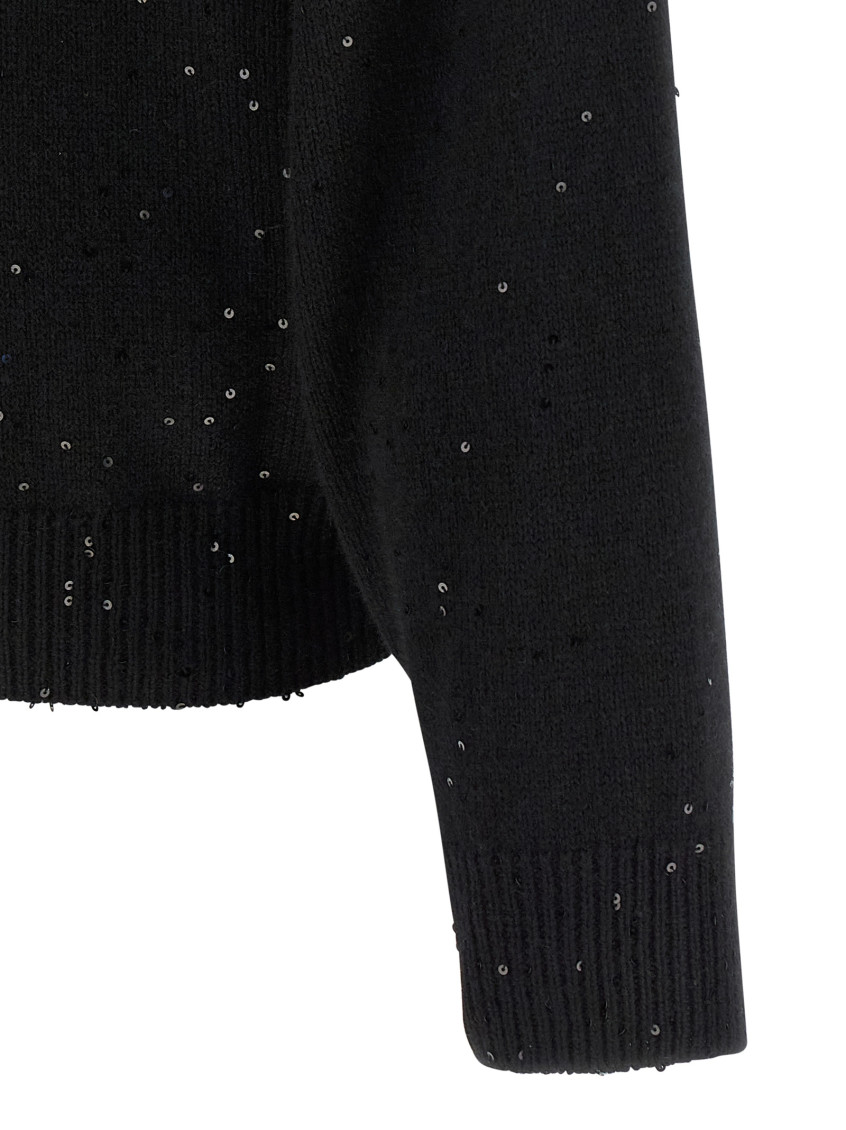 Brunello Cucinelli - diamante cashmere silk sweater crew neck