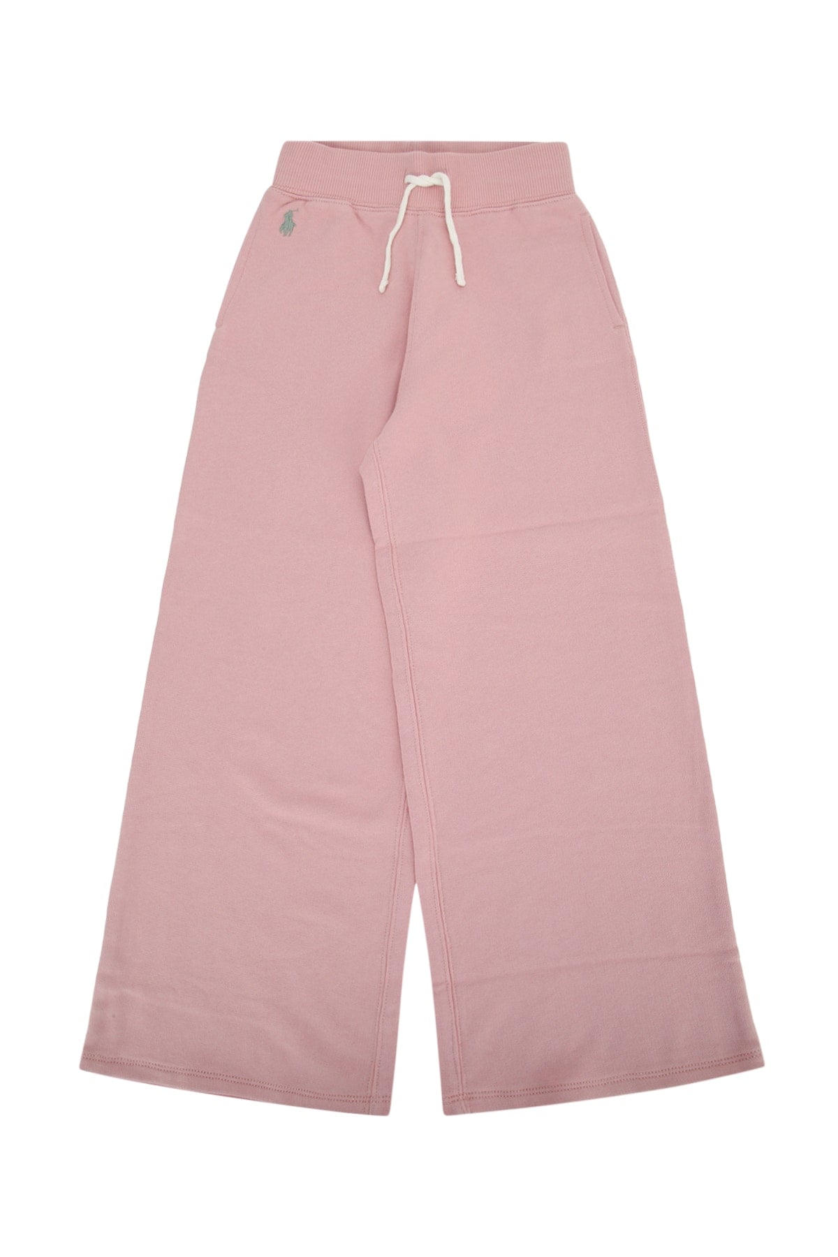 Wide-Leg Cotton-Terry Joggers — Pink