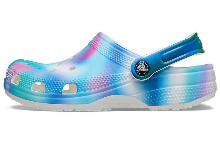 Colorful Beach Unisex Multi-Color White Sandals
