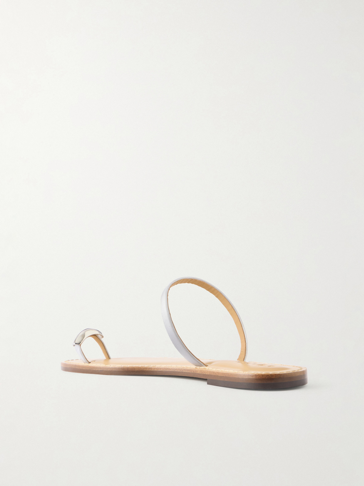 The Kibera Embellished Satin And Leather Sandals - Blue