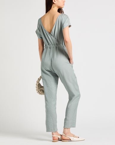 Woman Jumpsuit Sage green Size 6 Viscose, Polyester
