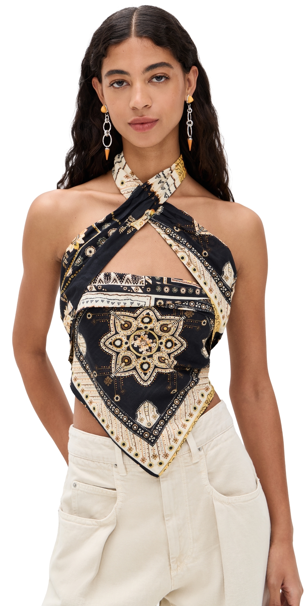 Isabel Marant Étoile Feyza Top Black / Ochre