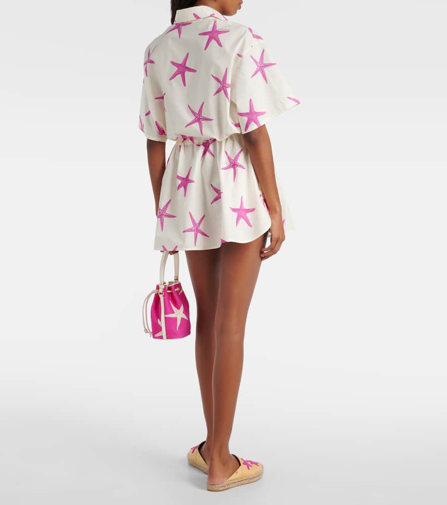Printed cotton minidress
