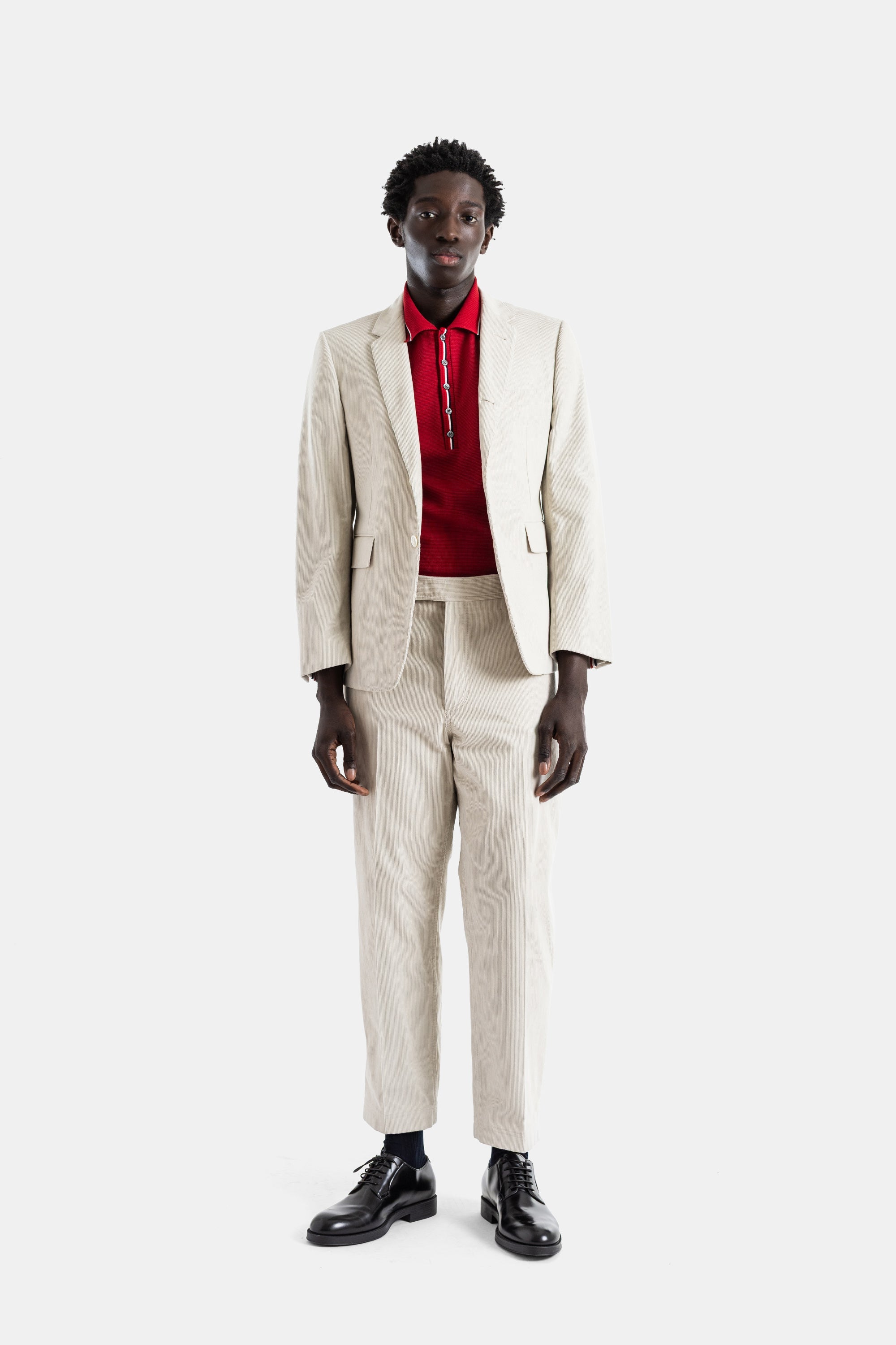 Fine Corduroy Blazer — Beige