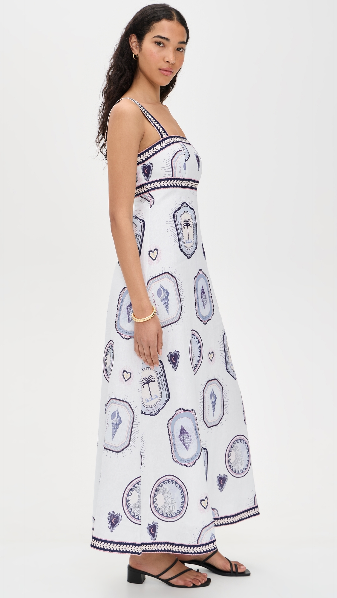 Alessia Maxi Dress Cream Navy