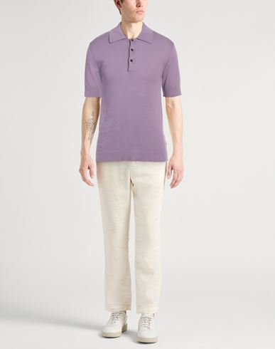 Pt Torino Man Sweater Lilac Size 44 Cotton, Silk