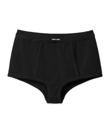 Ribbed knit boxer shorts