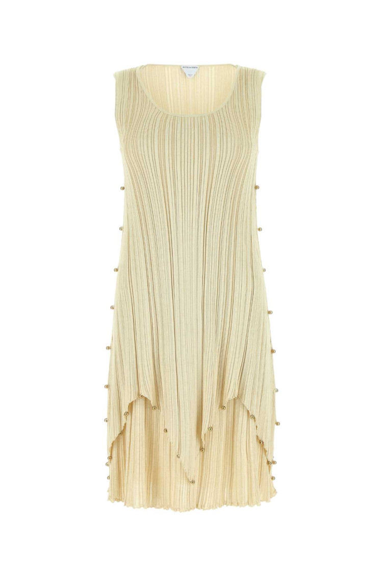 Gold Polyester Blend Dress