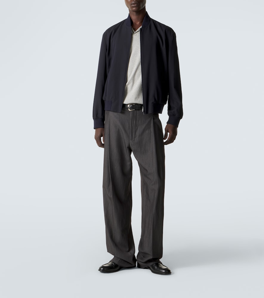 Cotton-blend bomber jacket