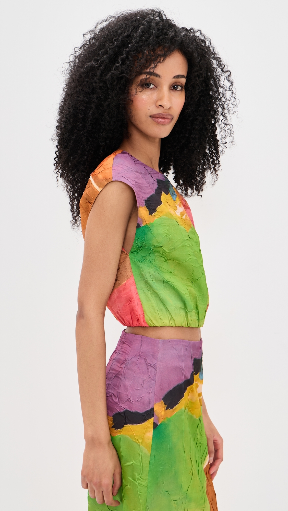 Gisella Satin Crop Top Nature Abhors A Vacuum