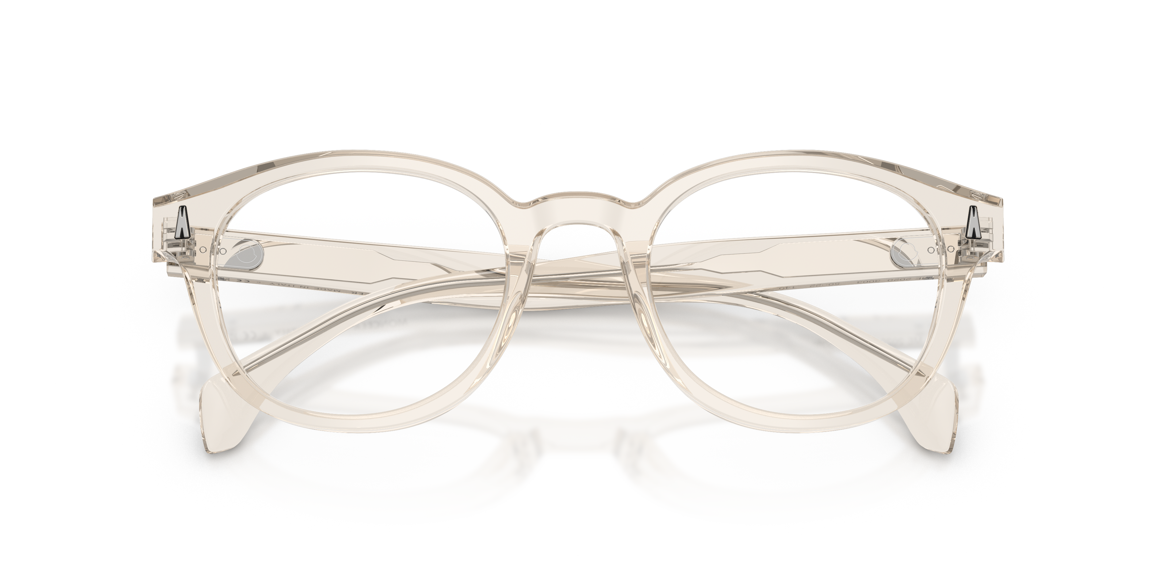 Moncler Unisex Moncler ME2020 3003 Monturas ópticas Acetato Marrón Transparente Redonda Norma