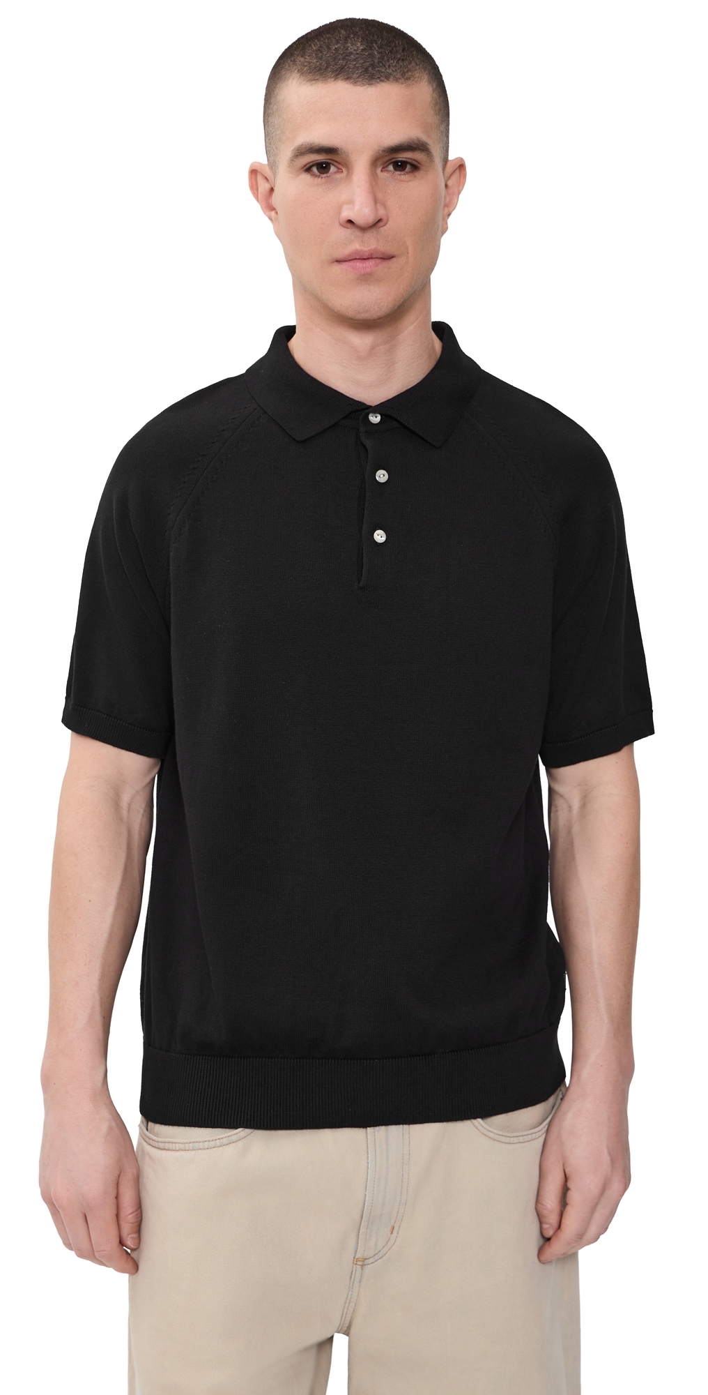Madison Cotton Polo Black