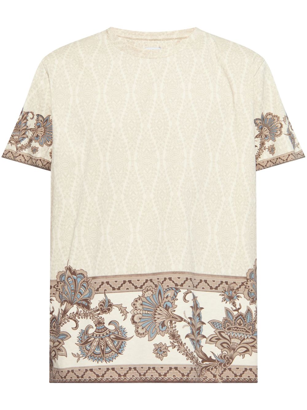 Paisley-print T-shirt - Neutrals