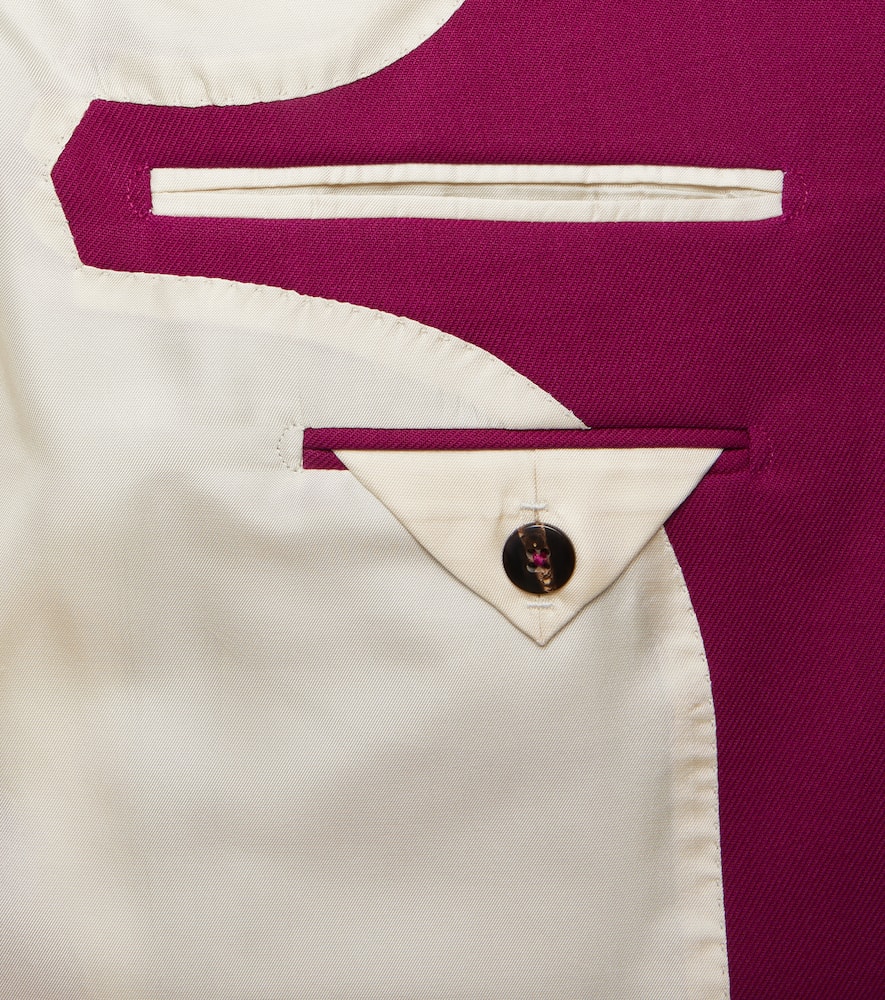 Wool twill suit jacket