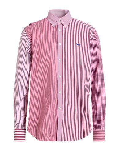 Man Shirt Burgundy Size S Cotton